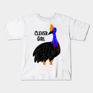 Clever Girl. Cassowary - Cartoon Kids T-Shirt